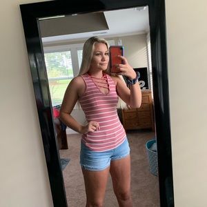 Cute stripped tank top